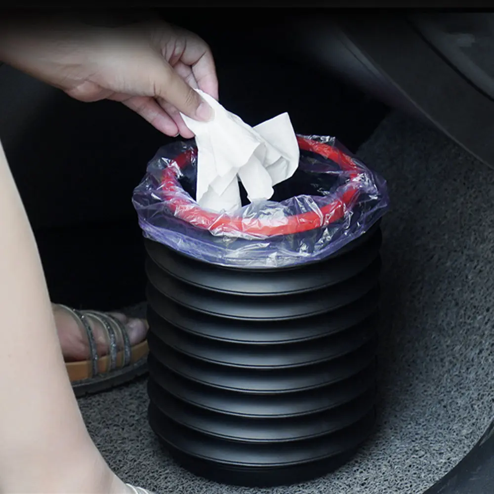 Car Folding barrel Trash Can for Jaguar XE XF XJ XJS XK FUTURE-TYPE E-TYPE F-TYPE F-PACE I-PACE