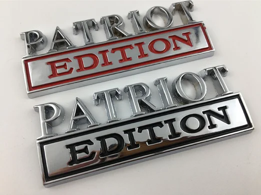 

Silve Metal PATRIOT EDITION Emblem Auto Trunk Fender Badge Decal Stickers Car Accessories