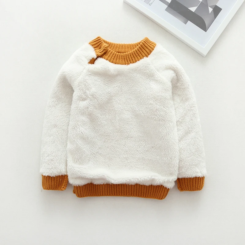 DIIMUU Ragazze di Inverno Dei Ragazzi Maglie E Maglioni Del Bambino Del Bambino Del Bambino Caldo Cappotti di Lana Per Bambini Casual Pullover