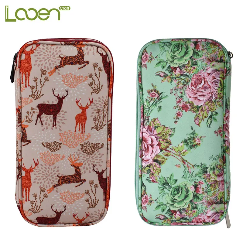 Looen Empty Crochet Hook Bag Storage Pouch Knitting Bag For Sewing Croceht Needles Knitting Kit Case DIY Weave Tools Crochet Bag