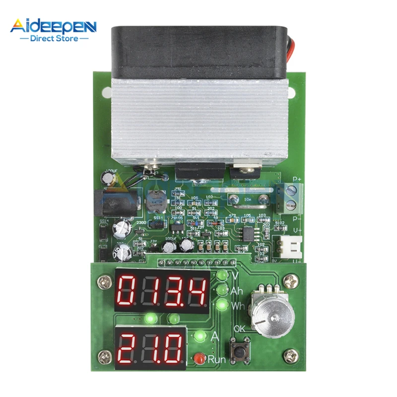 Multifunction 110W 60W Electronic Load 9.99A 30V Constant Current Aging Battery Power Capacity Tester Module Dual LED Display