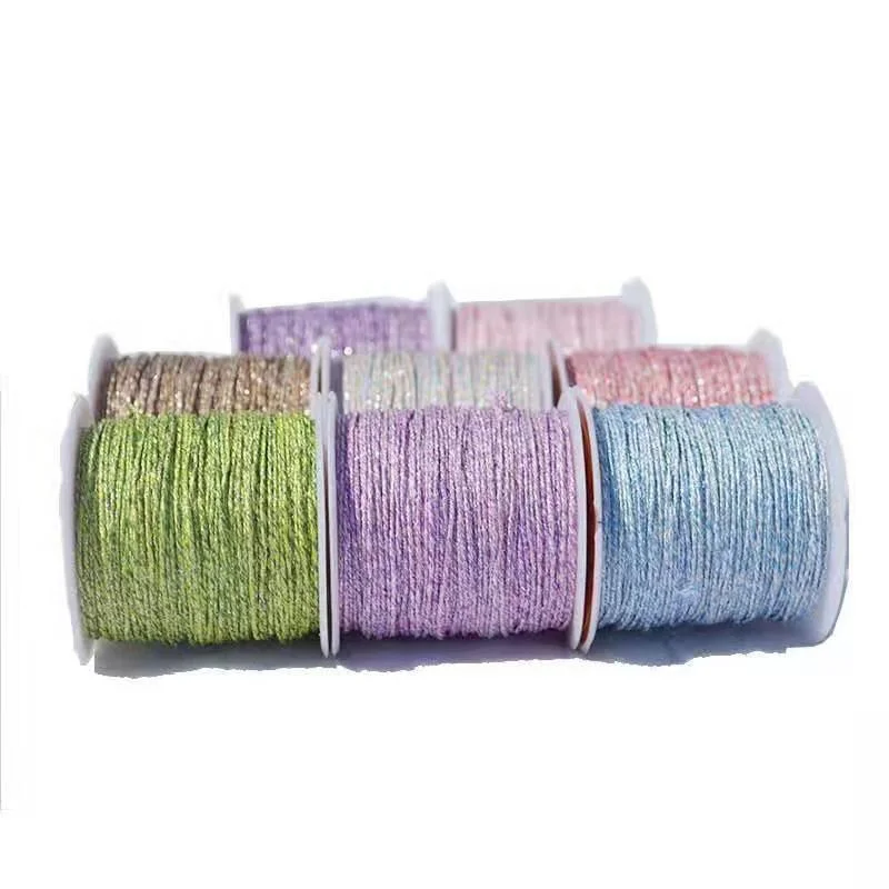 

High Quality New 0.2/0.4/0.6/0.8/0.9/1.0mm Gold Silver Cord Nylon Cord Thread Strings Rope Diy Tassel Beaded Wire Jewelry Making