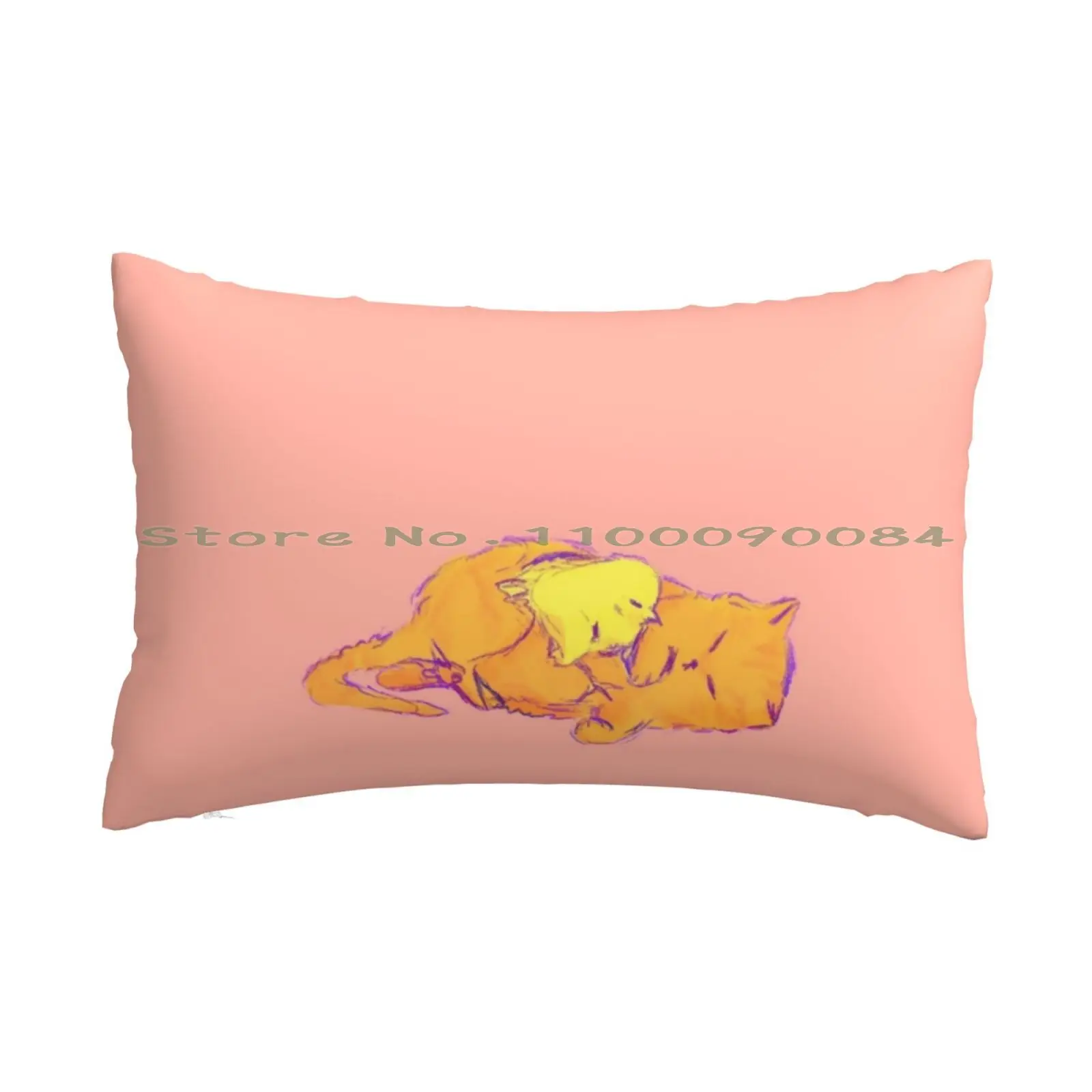 Baby Chick Resting On Kitten Pillow Case 20x30 50*75 Sofa Bedroom Its Khabib Time Khabib Nurmagomedov Choking Conor Mcgregor