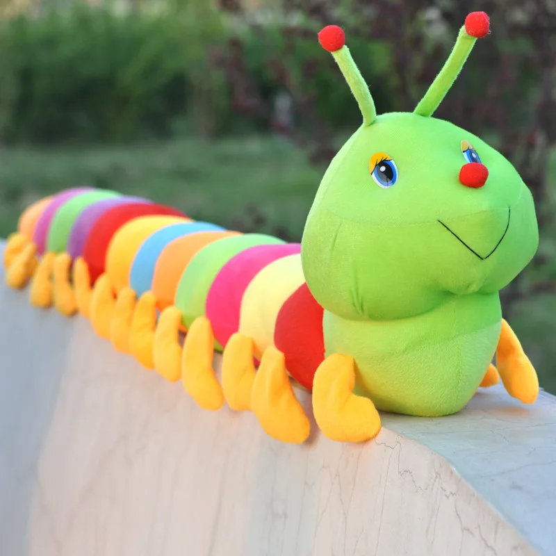 50CM Colorful caterpillar plush toy pillow caterpillar big insect doll Valentine \'s Day gift plush toys