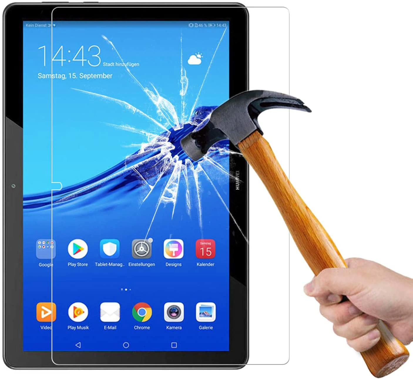 Tempered Glass Film for Huawei MediaPad T5 10 10.1 Inch Tablet HD Anti-fingerprint Waterproof Protective Film