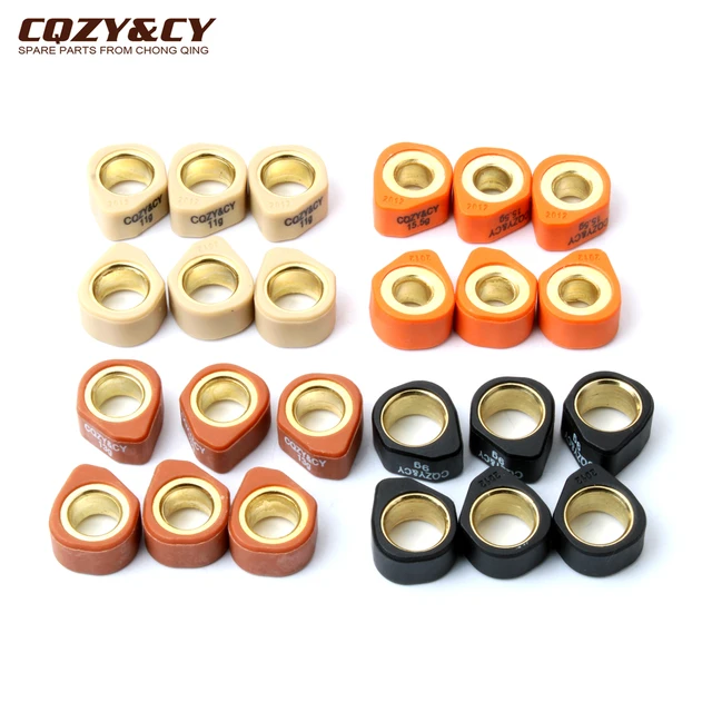 Scooter 6-częściowy zestaw rolek / obciążniki wariatora 20x12mm 9g 11g 13g 16g do Yamaha Cygnus R GTR BWS Vino X-City X-Max Zuma 125cc 4T
