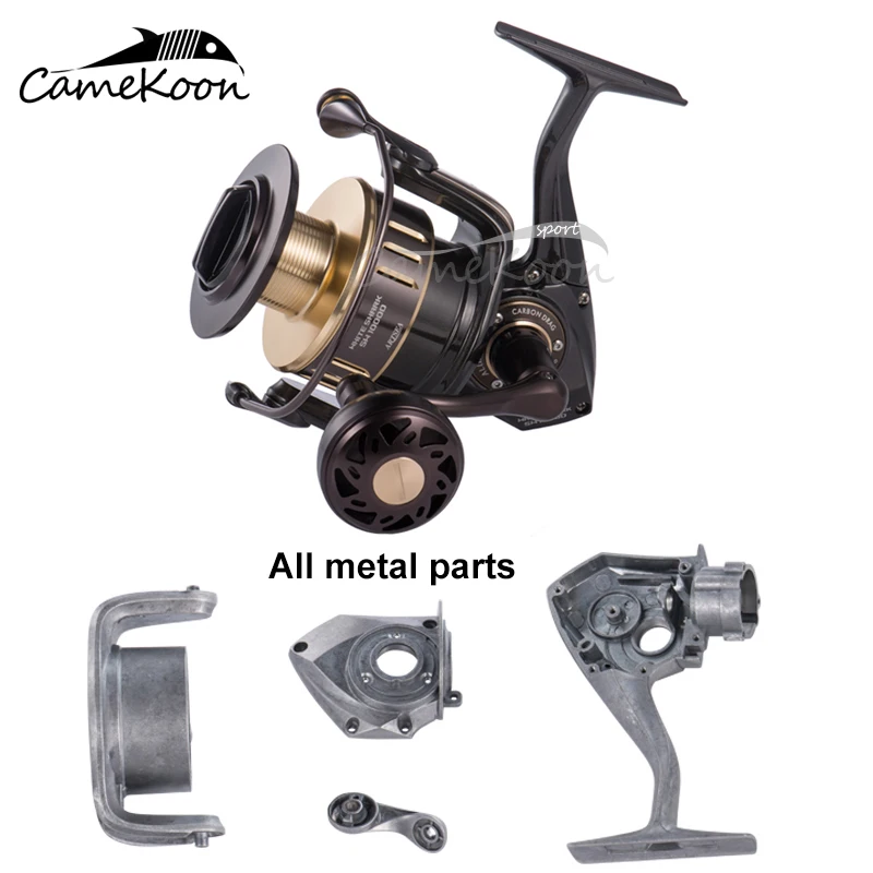 CAMEKOON Fishing Jigging Reels 8000/10000 Spinning Fishing Coil 11+1BB 35kg Drag Power Boat Saltwater Pre-Loading Spinning Wheel