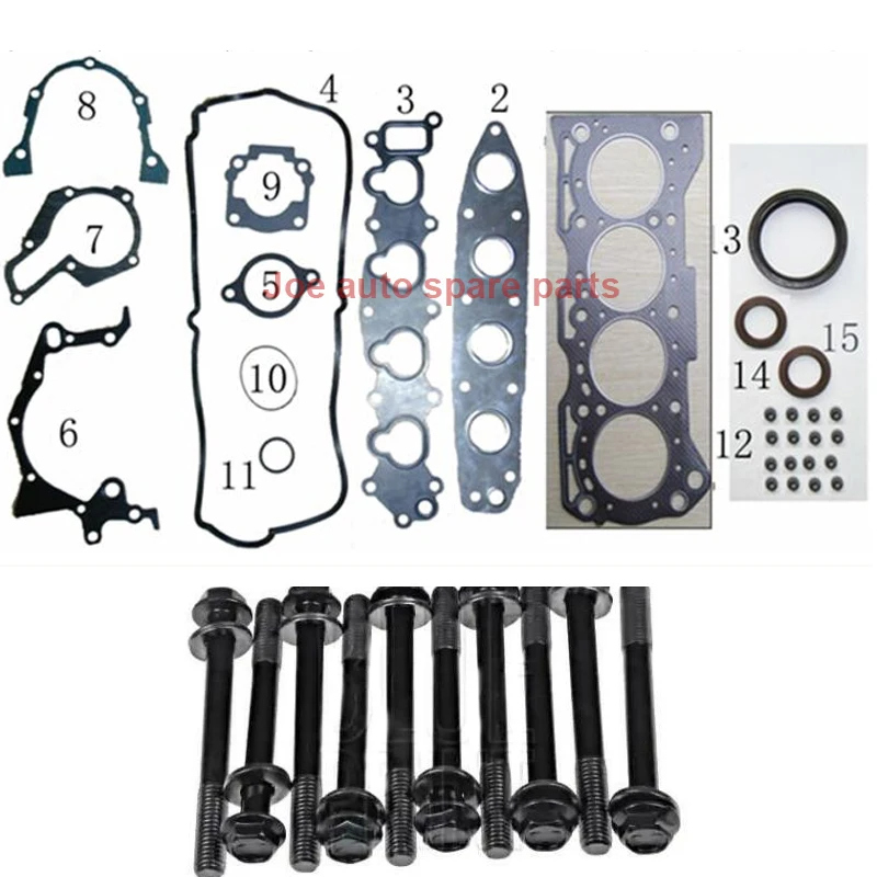 G16B Engine Full gasket SET kit cylinder head bolt nuts for SUZUKI ESCUDO CULTUS BALENO ESTEEM VITARA GRAND X-90 SWIFT II  1.6L