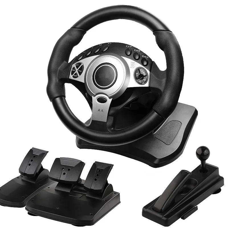 Computer Game Steering wWheel Real 6 Speed Car Driving Learning Simulator Racing Gaming Support Android Smart TV Set Top Box PC