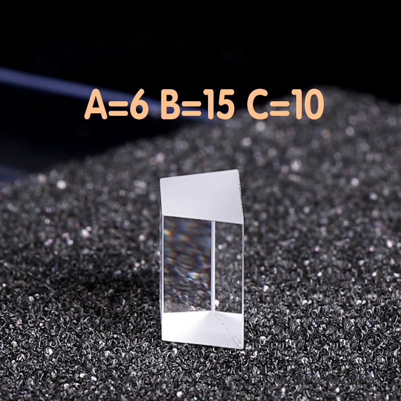 A=6 B=15 C=10 Dove Prism Three-way Light K9 Material Trapezoidal Prism, High Precision Acid and Alkali Resistance