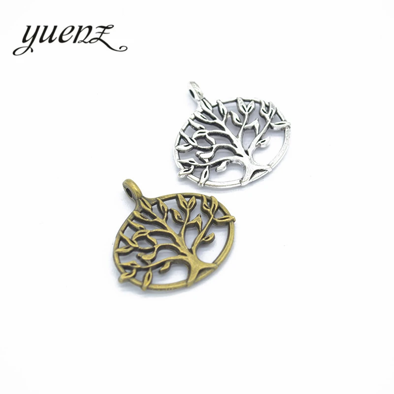 YuenZ 5pcs 3 Colors Antique silver color alloy Metal Tree Charms for Jewelry Making Diy Handmade Jewelry  27*27mm Q216