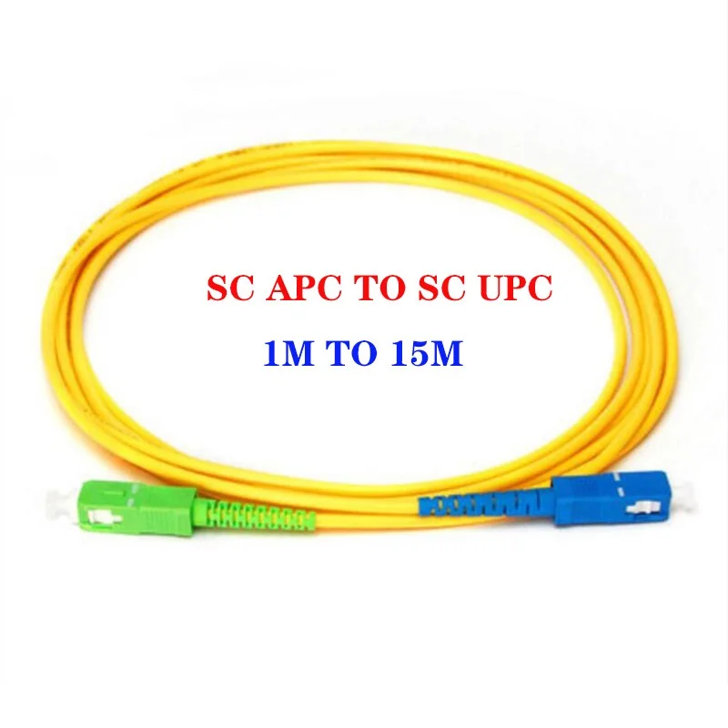 

50PCS SC/APC SC/UPC Simplex 3.0mm PVC Fiber Optic Jumper Cable Single Mode Extension 1M 2M 3M