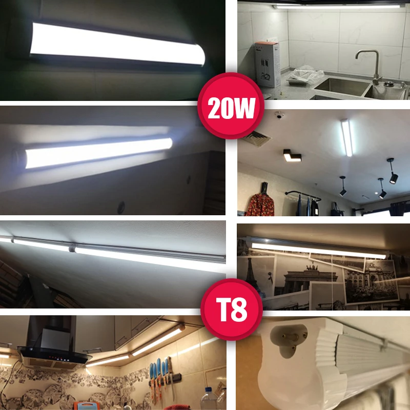 Imagem -05 - Luzes Led para a Cozinha 110v 220v sob a Luz do Armário 5w 10 20 Teto Led Tubo Barra Lâmpada de Parede Casa Loja Quarto Armário Iluminação