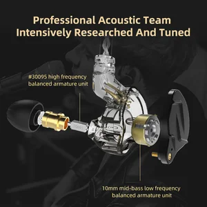 KZ ZSN PRO X 1BA+1DDハイブリッドドライバーイヤホンHIFIベースイヤホンメタルモニターイヤホンスポーツヘッドセットKZ ZSTX ZSN Prox ZSX 10耳モニタープロフェッショナルで最高の販売-5