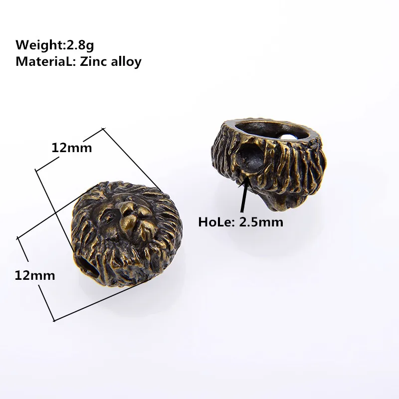 10PCS / pack of 6 color zinc alloy lion head septa for stone accessories DIY bracelet jewelry making