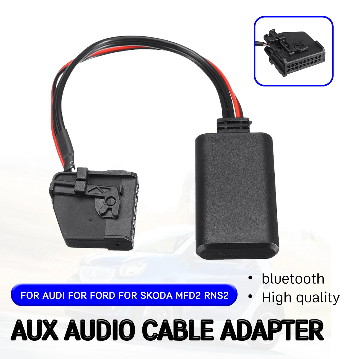 bluetooth Aux Receiver for Audi RNS2 MFD2 CD Host Cable Adapter for Volkswagen for 18 Pin Head Unit Wireless Aux Module