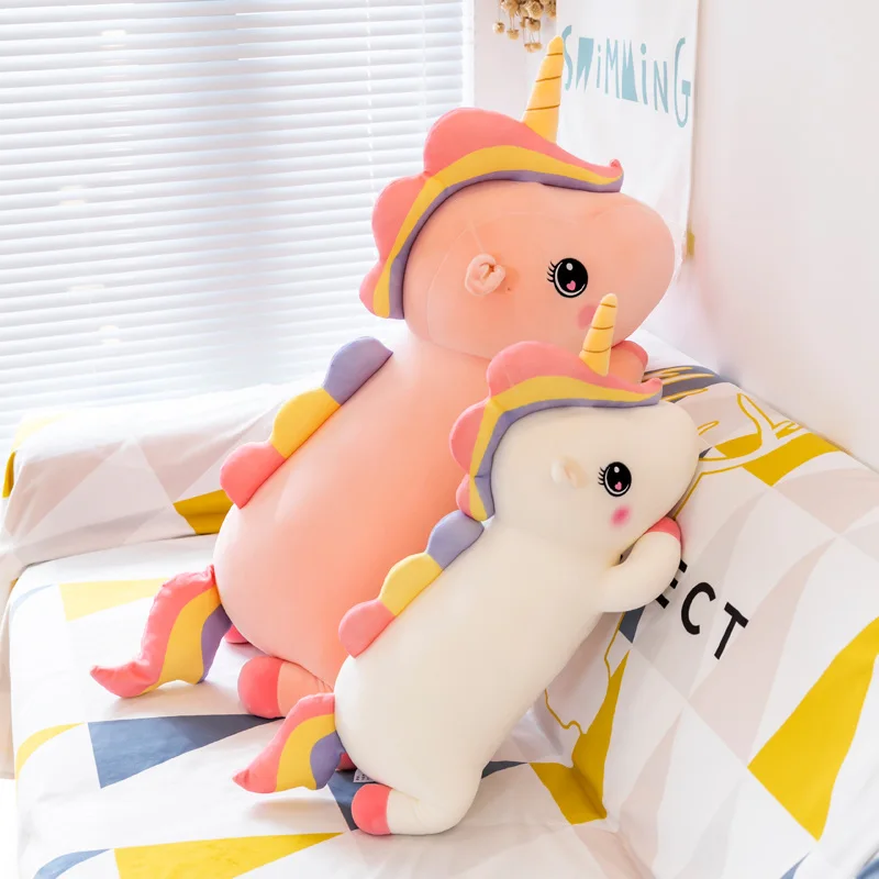 Giant Rainbow Unicorn Plush Toy Soft Stuffed Cartoon Unicorn Dolls Animal Horse High Quality Super Soft Gift For Children Girl