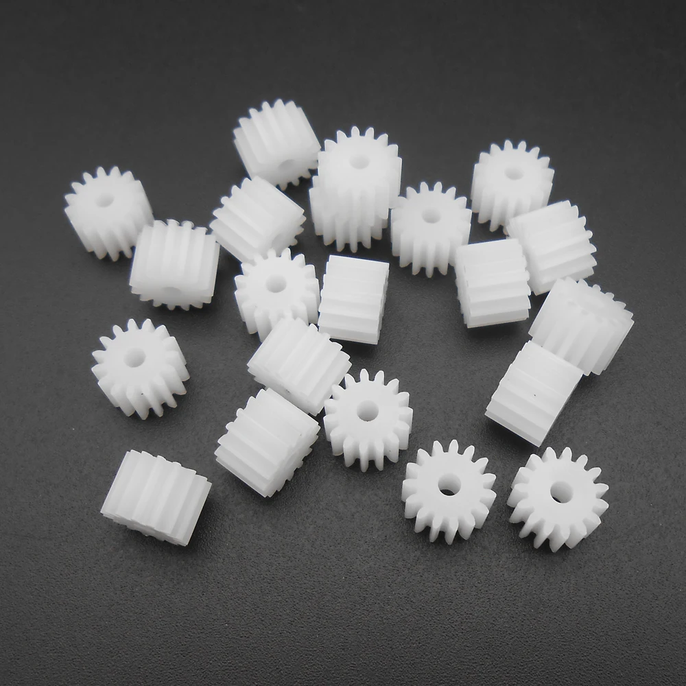 50Pcs 0.5M Plastic Spur Gear 0.5 Modulus T=15 15 Teeth Aperture 2.3mm 2.25mm Tight Fit 15T 2.3A DIY Model Dia 8.5mm X Height 6MM