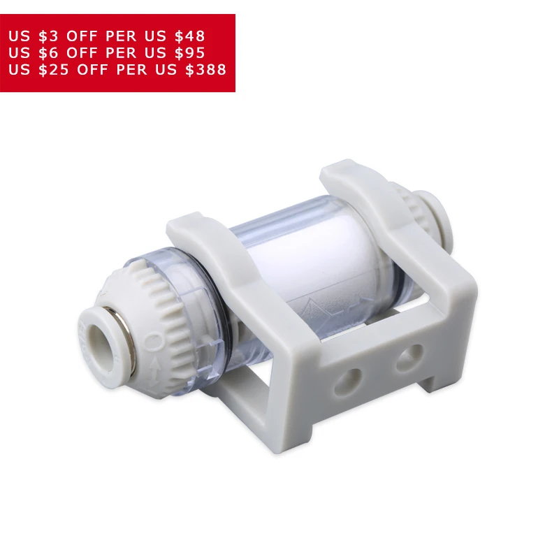 ZFC Pipeline Pneumatic Vacuum Filter In Line AZFC100 AZFC200 ZFC100-06B ZFC200-08B Removable Fiber Element For Air Suction Cup