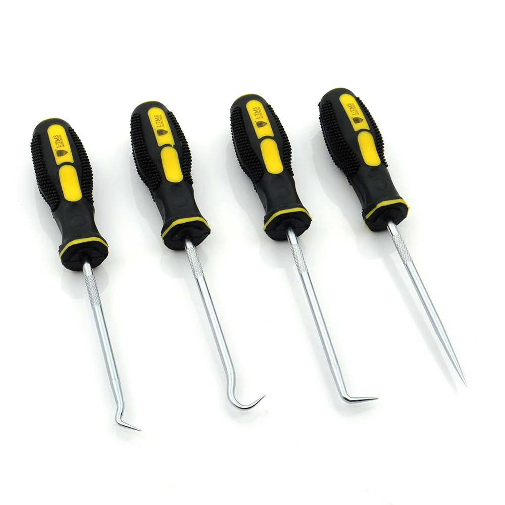 مستقيم/تعويض/90 درجة/O-حلقة هوك اختيار 4 قطعة/المجموعة اضافية طويلة هوك و اختيار سيارة السيارات مجموعة ختم مزيل الحرفية هواية أداة #5