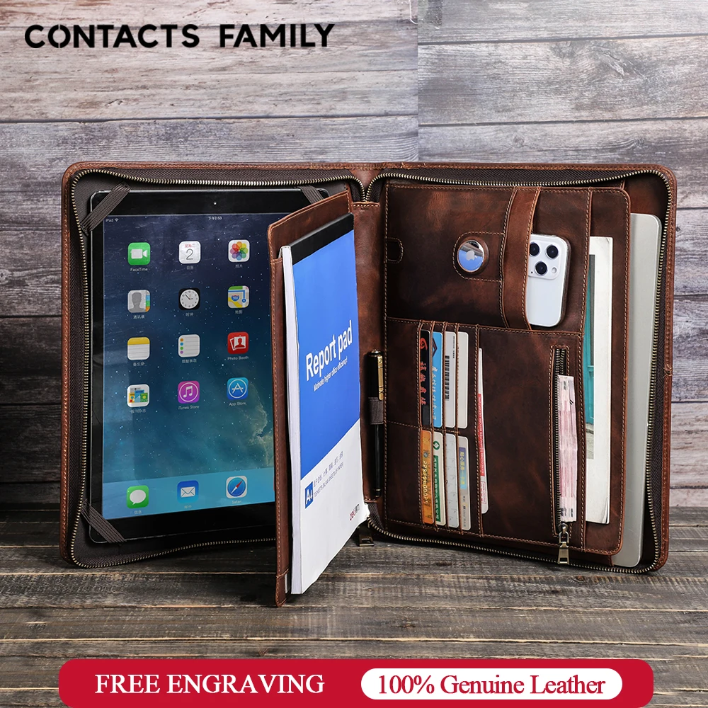 Leather Portfolio For iPad 10th 9th 8th 7th Gen iPad Pro/Air 13 Pro 12.9 11 Cover iPad Air 5 Case Macbook Air Pro 13 Laptop Bag