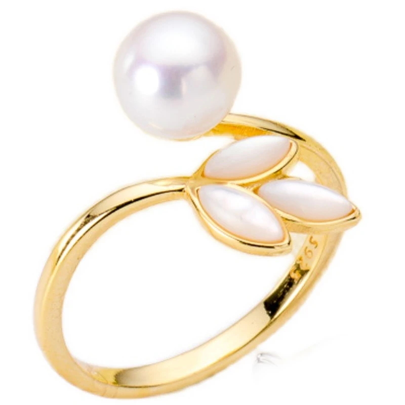 2021 Classic Rings Resizable Design Rings Base 925 Silver Pearl Rings Settings Women DIY Pearl Rings Accessory No Pearl