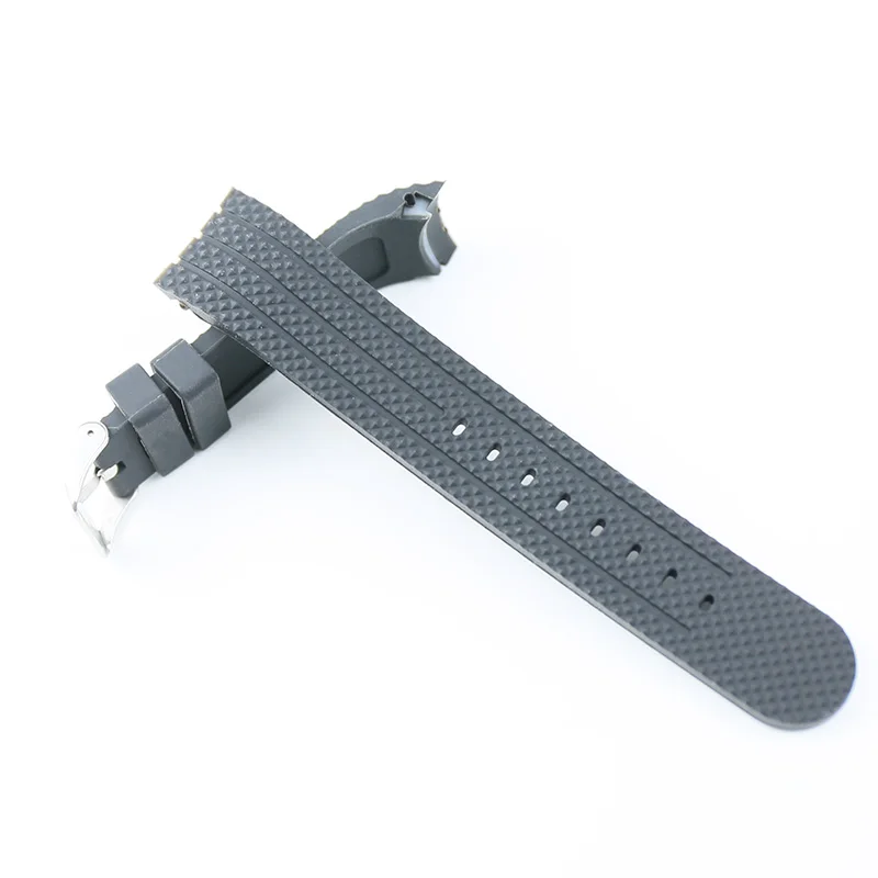 Watch accessories 22mm men\'s rubber strap pin buckle for all types of brand high-end watches ladies silicone sports strap