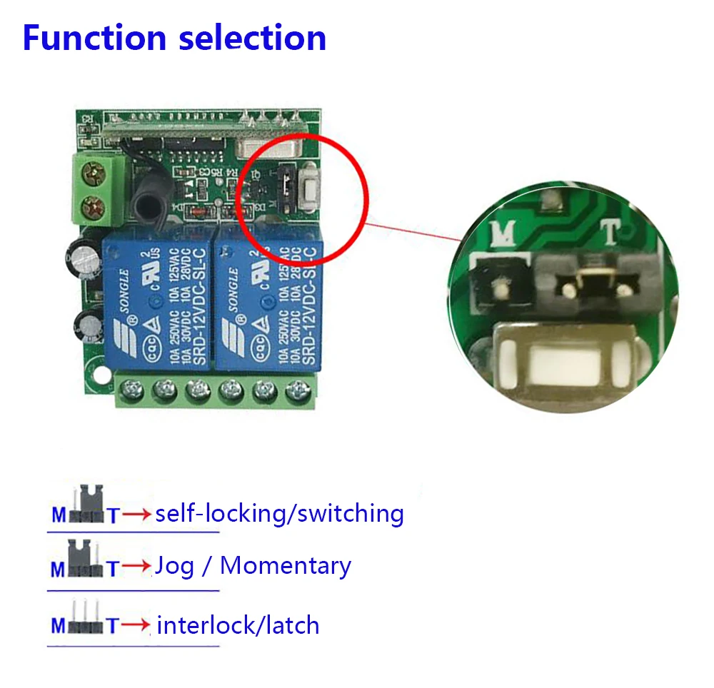 DC Motor Controller 12V 24V Motor Forward And Reverse Control Module RF433MHz Wireless Remote Control Switch for Linear Actuator