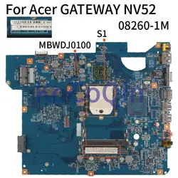 For Acer GATEWAY NV52 MS2274 Notebook Mainboard MBWDJ01001 SJV50-PU 08260-1M 48.4BX04.01M DDR2 Laptop Motherboard