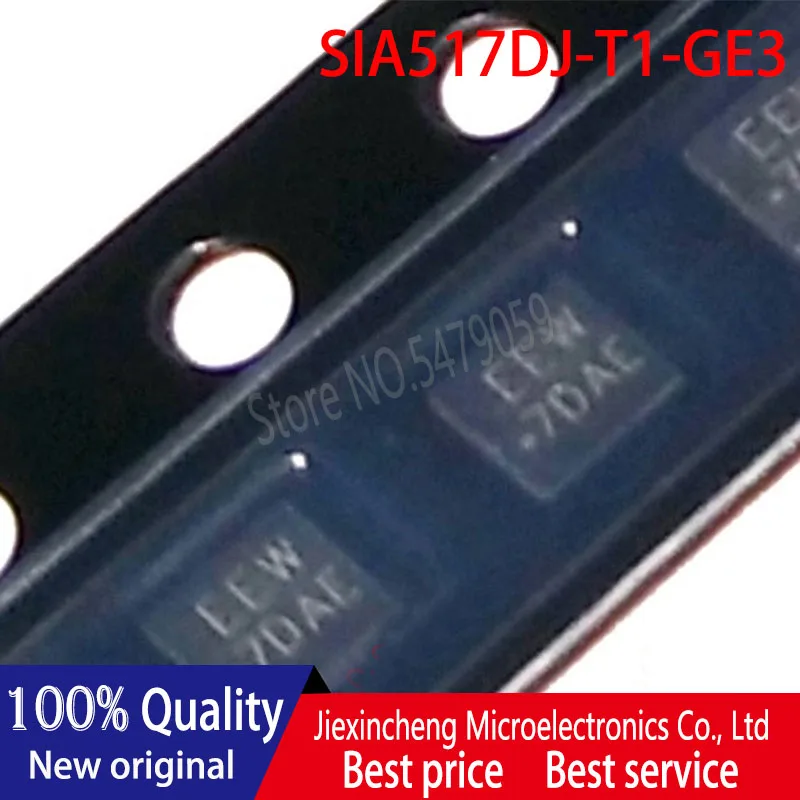 (10-100 Buah) SIA517DJ-T1-GE3 EEW SIA517DJ QFN6 MOSFET 12V 4.5A Baru Asli