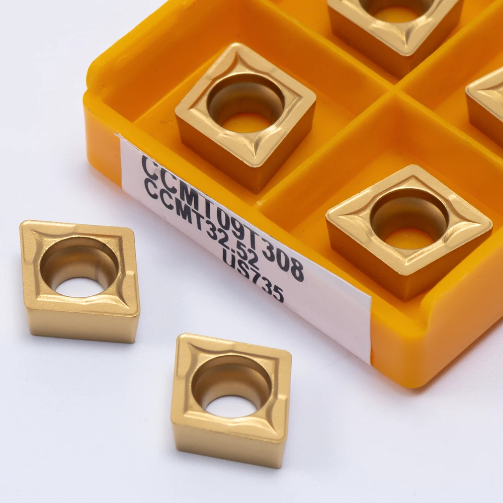 Inserti in metallo duro VP15TF UE6020 US735 inserto per tornitura esterna utensile per tornitura CCMT 09T304 utensili da taglio per tornio lega dura