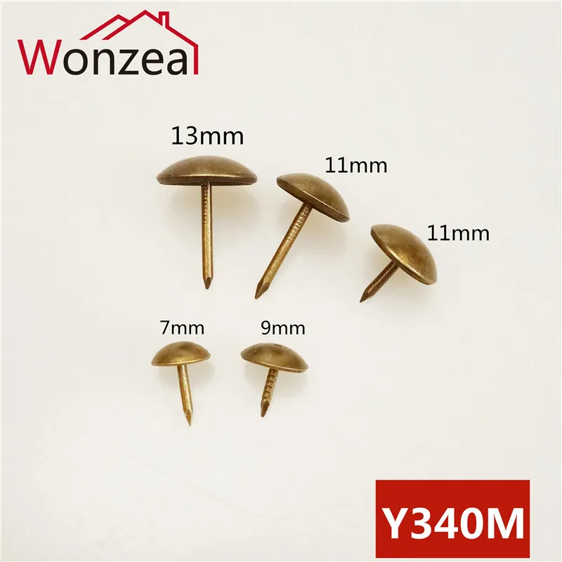 Small Upholstery Nail Pushpin Doornail Antique Brass Bronze Wooden Jewelry Gift Wine Case Box Sofa Decorative Tack Stud