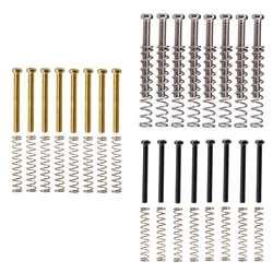 Tooyful Pack of 8 Metal Humbucker Double Coil Pickup Frame Screws Springs 3mm for Electric Guitar Replacement Parts