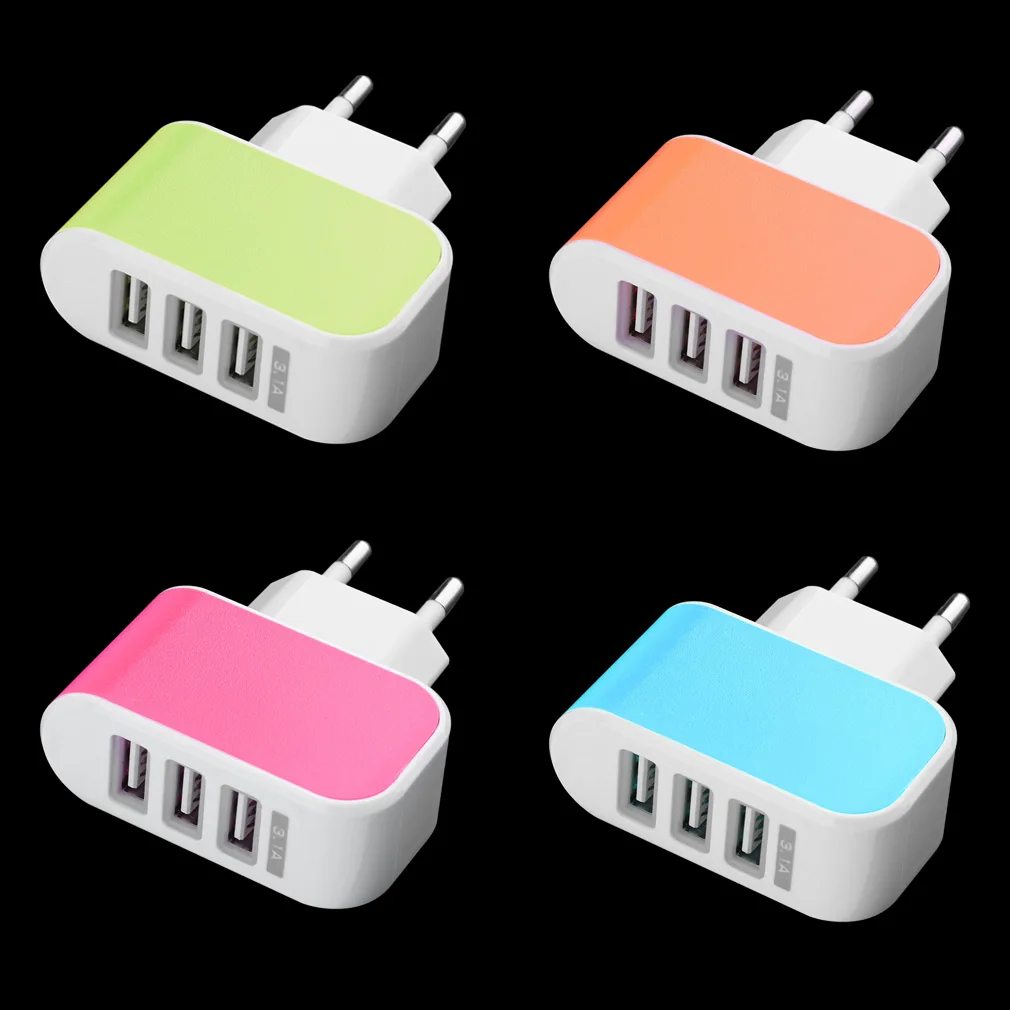 3 usb ports 1.5A US USA AC home wall charger adapter power plug for iphone 4 5 6 for samsung s3 s4 note 2 3 for htc