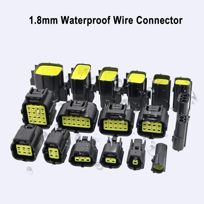 

1P/ 2P/3P/4P/6P/8P/10P/12P/16 Pin 1.8mm Waterproof Wire Connector Electrical Plug Car Auto Sealed Truck Harness