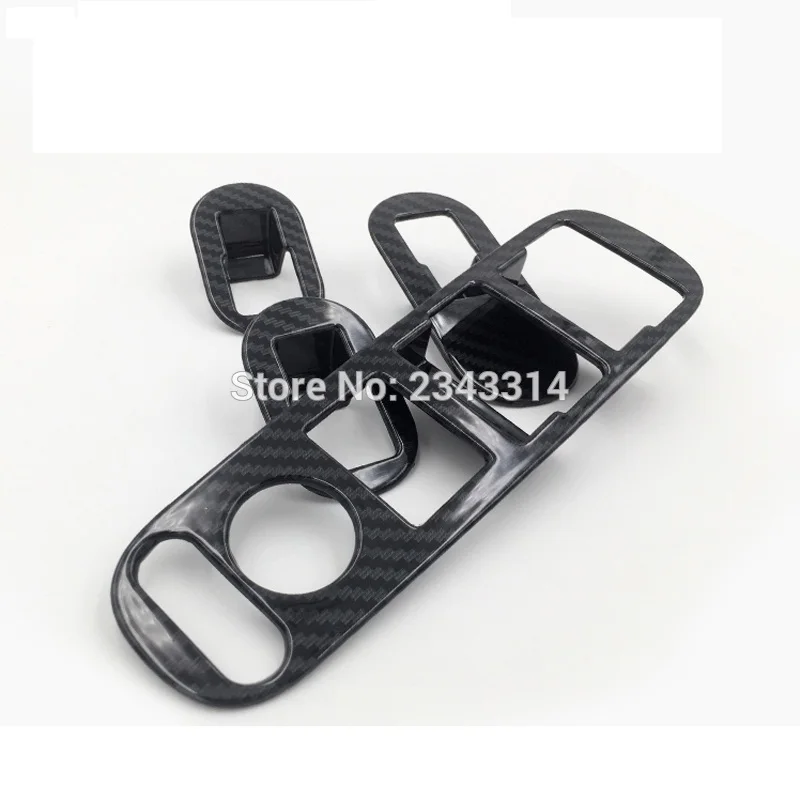 For Honda HR-V HRV 2015-2018 2019 ABS Carbon Fiber Window Control Panel Glass Lift Switch Cover Trim Car-Styling Accessories