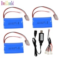 7.4v 1800mah li-ion battery /USB charger for henglong 3818 3819 3838 3839 3869 3879 3888 3889 3899 3898 3909 1:16 RC tank