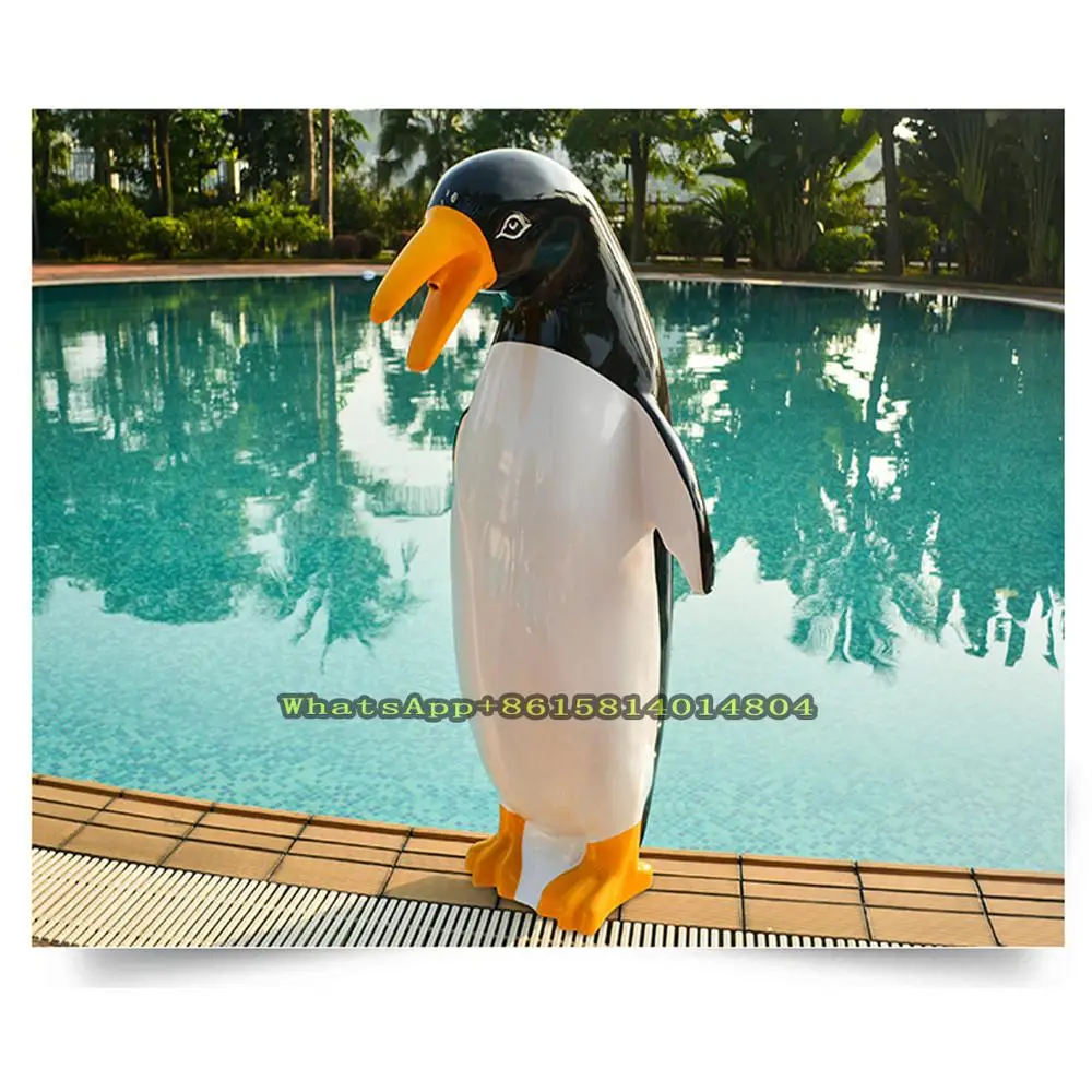 

Swimming pool landscape water spray,sculpture fiberglass nozzle,cartoon penguin modeling spa massage equipment,Shower nozzle