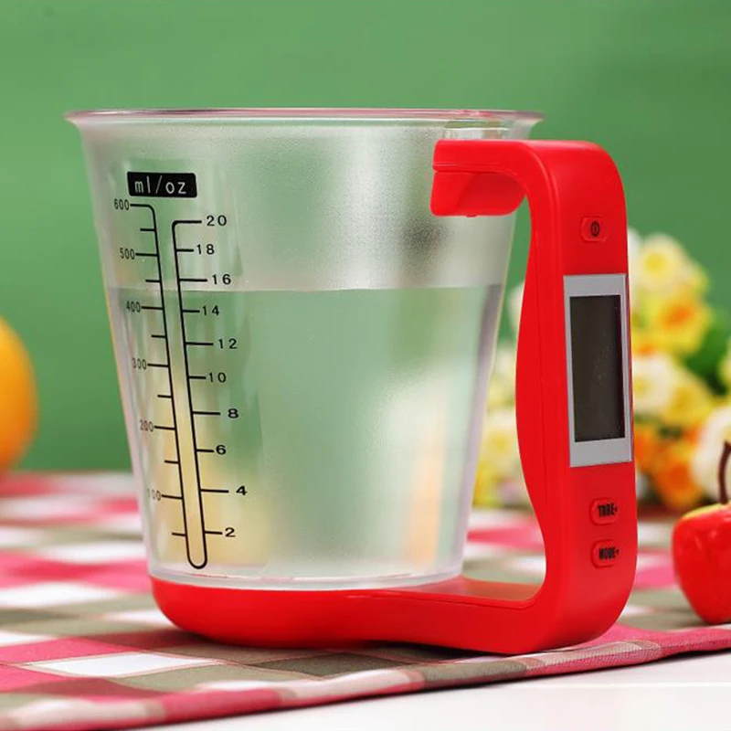 1000g Measuring Cup Kitchen Scales Digital Electronic Scale Beaker Libra Baking Tools Electronic LCD Display Temperature