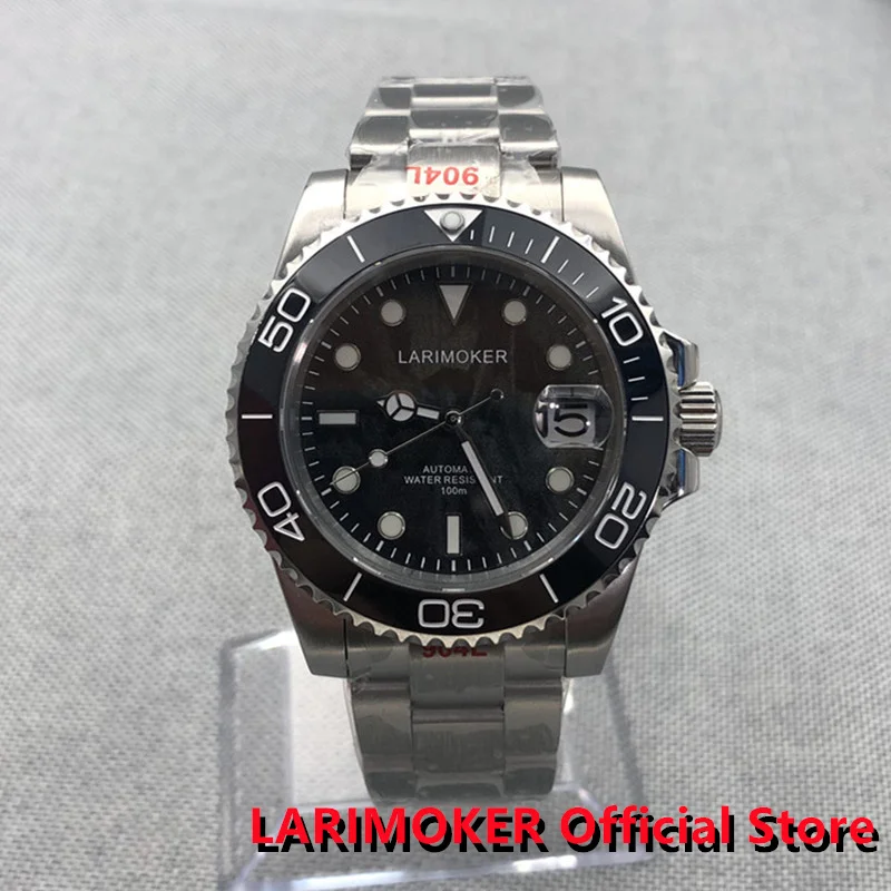 

LARIMOKER New Leisure 40MM NH35 Men's Camouflage frosted color mechanic Watch Sapphire Oyster Stainless Steel Watchcase Bracelet