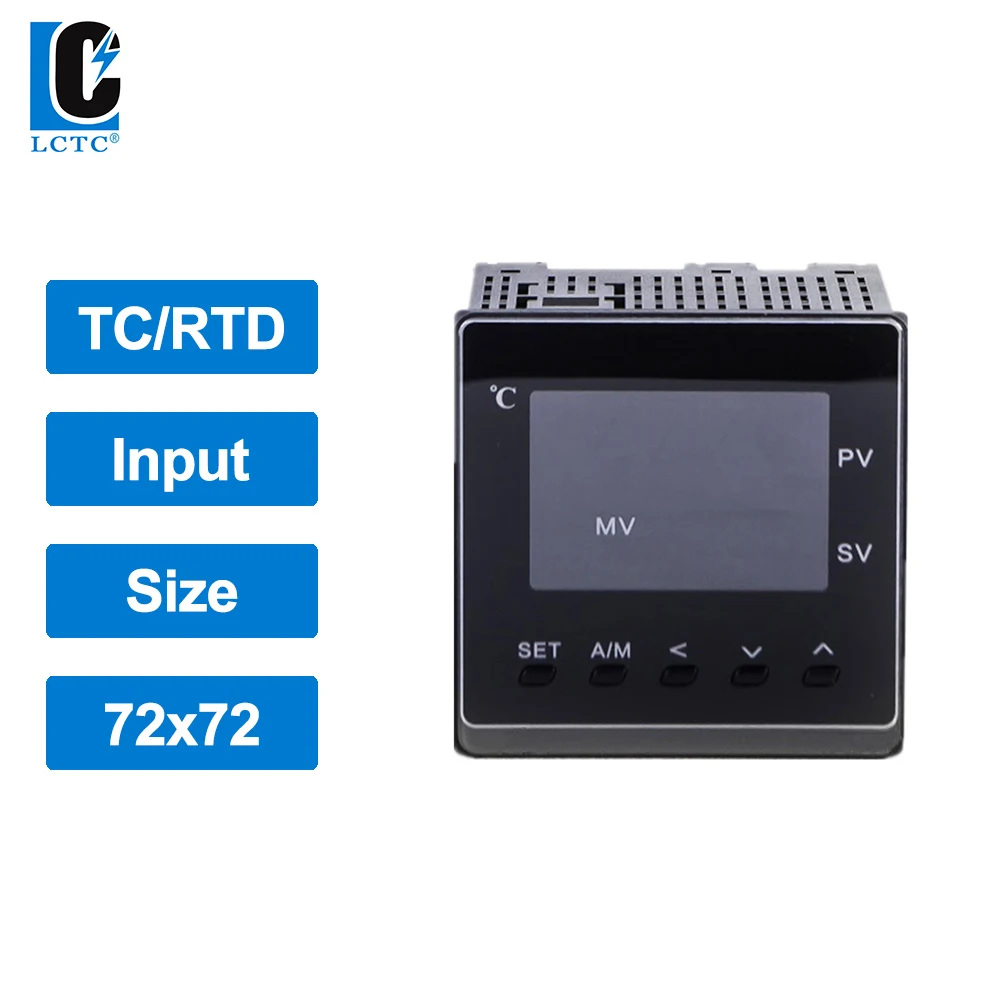 TC/RTD Input 72x72mm 50 segments program ramp soak LCD PID temperature controller SSR/Relay/4-20mA Output