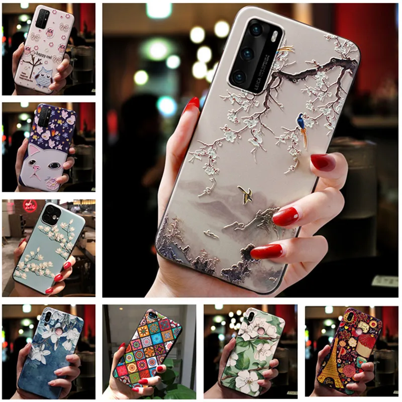 For TCL 20L Case Cartoon Relief Silicon Soft Phone Cover for TCL 20L+ 20S  20 Lite Plus T775H T774H Cases TPU Bumper Fundas 20 L