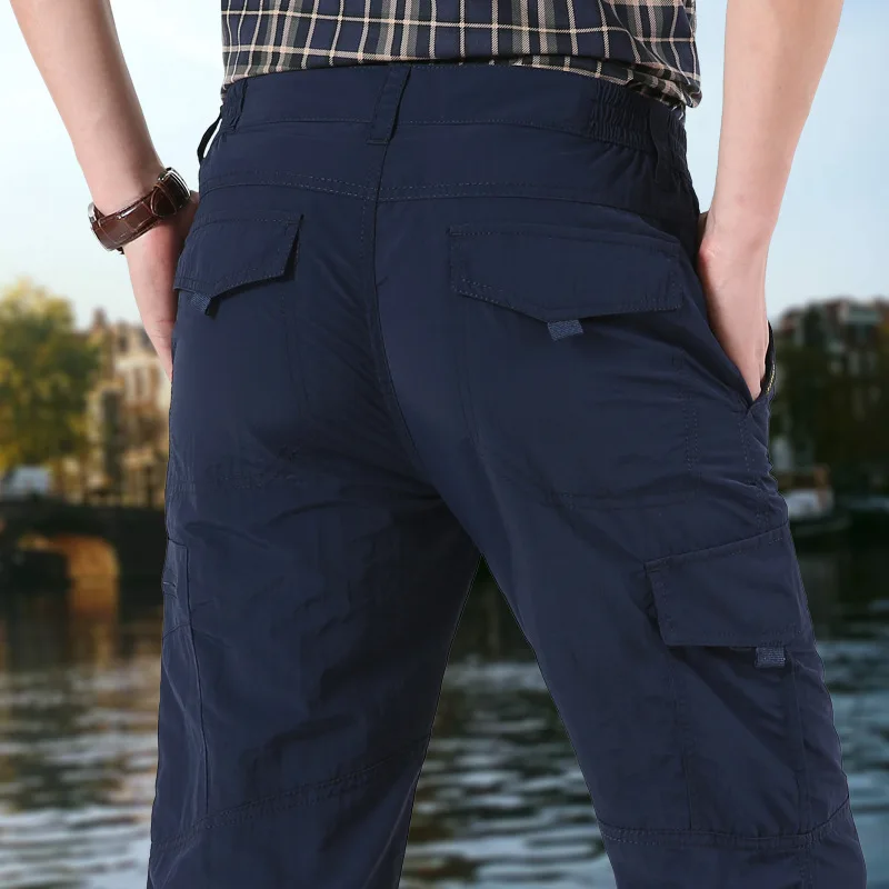 Pantalon DulCargo en Velours Respirant pour Homme, Long, Décontracté, FJMale, vaccage Rapide, Multi-Poches, Chaud, Automne Hiver 2024