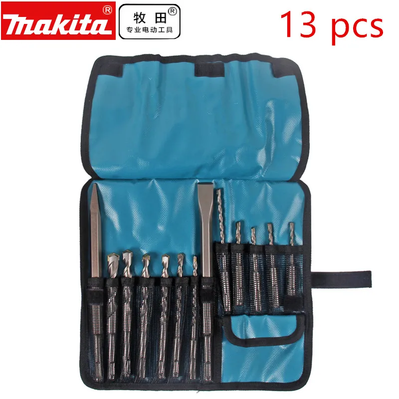 

Makita 13 Piece D-53659 SDS-Plus Drill Bit Set For SDS+ Rotary Hammers In Concrete