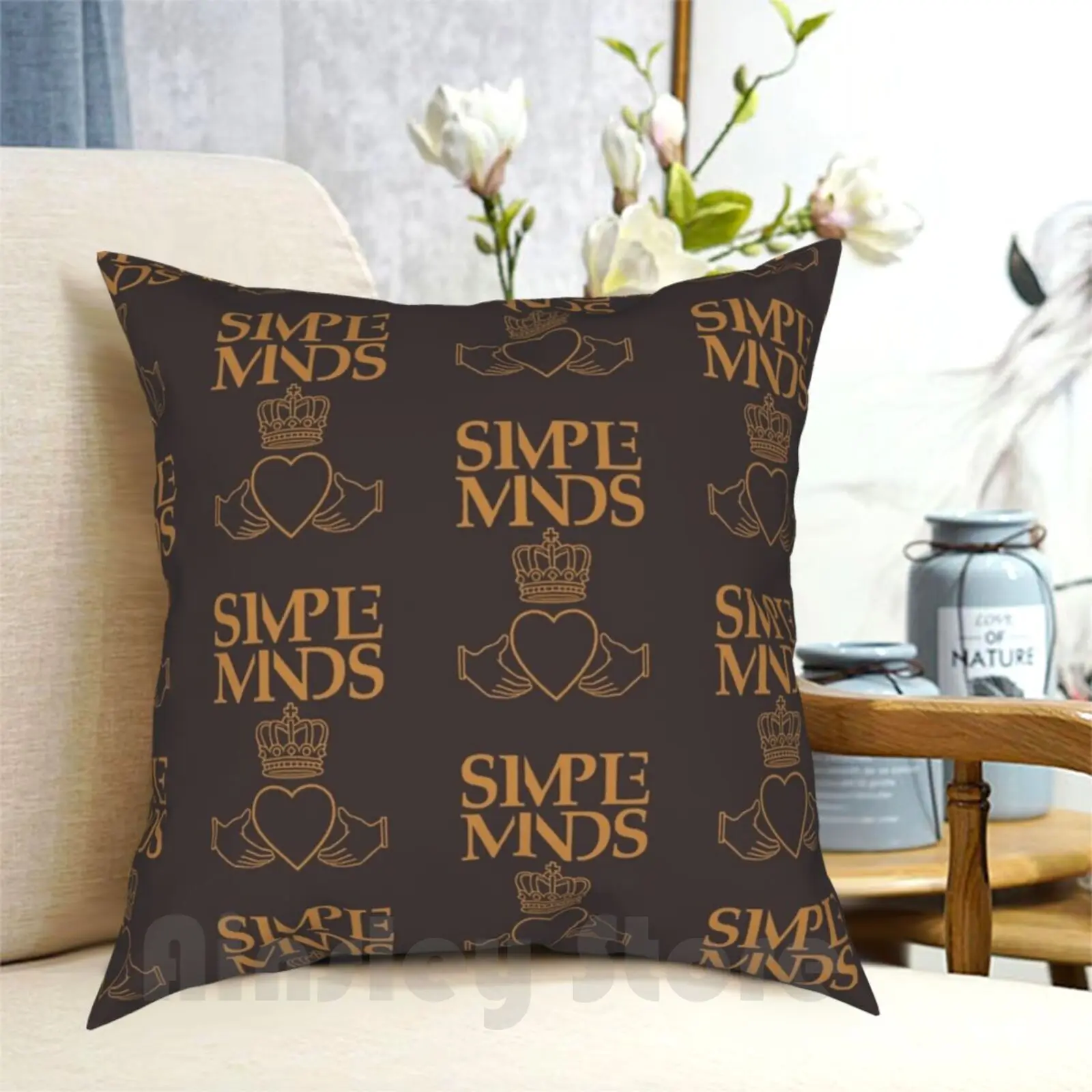 Taie d'oreiller avec Logo Simple Minds, taie d'oreiller douce imprimée pour la maison, vivant et coupé, ne vous oubliez pas de moi le petit déjeuner