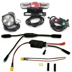 Unique Design LED Headlight Tail Rear Lights Brake Light Turning Light for Bafang Mid Drive Motor Kits