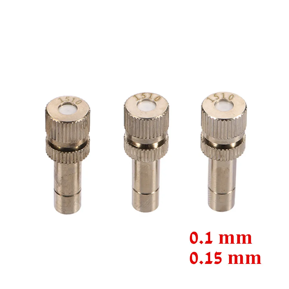 

0.1mm 0.15mm Low Pressure High Quality Atomizing Misting Nozzle Spray Injector Atomization Head Mister Mist Spraying System 6pcs