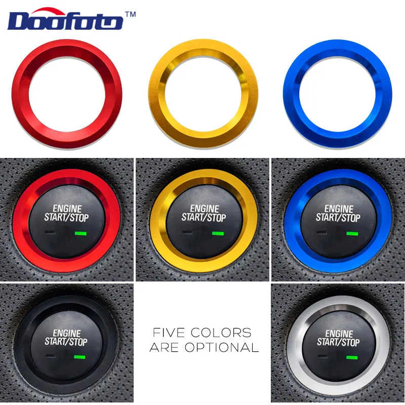 NEW Car Styling Sticker Case Auto Start Stop Engine Cover Button Ring For Cadillac For Toyota Rav4 Builk Great Wall Accessories