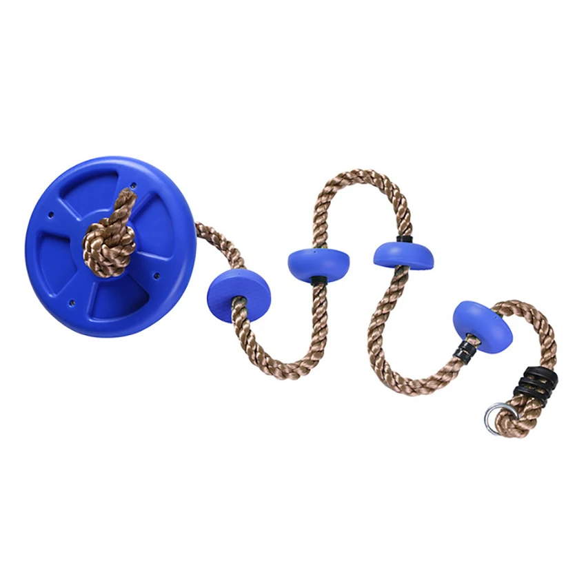 Altalena per albero in corda da arrampicata con piattaforme e sedile per altalena a disco-Set di altalene per parco giochi all'aperto per bambini con moschettone