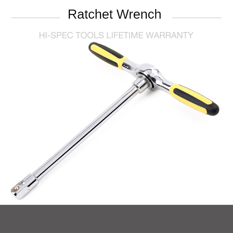 1/2 Ratchet Wrench Hexagon Socket Wrench T Type Torque Wrench Bike Tools Detachable Handle Spanner Hand Tool